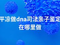 平凉做dna司法亲子鉴定在哪里做