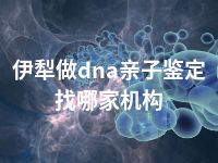 伊犁做dna亲子鉴定找哪家机构