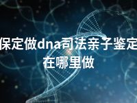 保定做dna司法亲子鉴定在哪里做