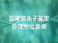 吕梁做亲子鉴定办理地址查询