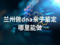 兰州做dna亲子鉴定哪里能做