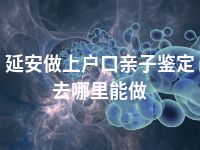 延安做上户口亲子鉴定去哪里能做