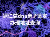 铜仁做dna亲子鉴定办理地址查询