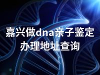 嘉兴做dna亲子鉴定办理地址查询