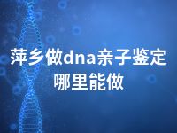 萍乡做dna亲子鉴定哪里能做