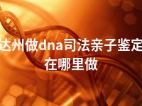 达州做dna司法亲子鉴定在哪里做