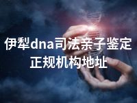 伊犁dna司法亲子鉴定正规机构地址