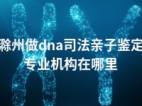 滁州做dna司法亲子鉴定专业机构在哪里