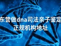 东营做dna司法亲子鉴定正规机构地址