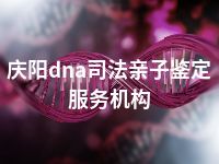 庆阳dna司法亲子鉴定服务机构