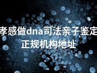 孝感做dna司法亲子鉴定正规机构地址