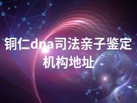 铜仁dna司法亲子鉴定机构地址