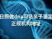 日照做dna司法亲子鉴定正规机构地址