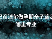 巴彦淖尔做孕期亲子鉴定哪里专业