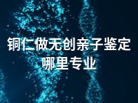 铜仁做无创亲子鉴定哪里专业