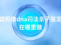 德阳做dna司法亲子鉴定在哪里做