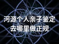 河源个人亲子鉴定去哪里做正规