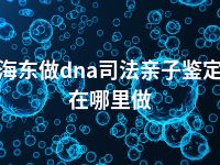 海东做dna司法亲子鉴定在哪里做