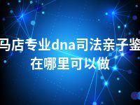 驻马店专业dna司法亲子鉴定在哪里可以做