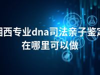 湘西专业dna司法亲子鉴定在哪里可以做