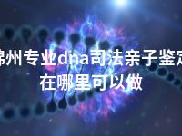 锦州专业dna司法亲子鉴定在哪里可以做