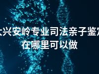 大兴安岭专业司法亲子鉴定在哪里可以做