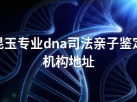 昆玉专业dna司法亲子鉴定机构地址