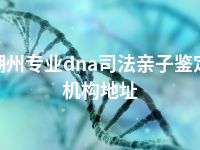 湖州专业dna司法亲子鉴定机构地址