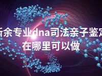 新余专业dna司法亲子鉴定在哪里可以做