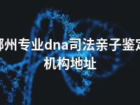 郴州专业dna司法亲子鉴定机构地址