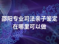 邵阳专业司法亲子鉴定在哪里可以做