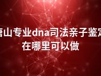 唐山专业dna司法亲子鉴定在哪里可以做