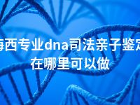 海西专业dna司法亲子鉴定在哪里可以做