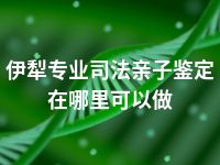 伊犁专业司法亲子鉴定在哪里可以做