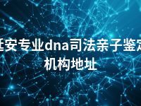 延安专业dna司法亲子鉴定机构地址