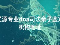 辽源专业dna司法亲子鉴定机构地址