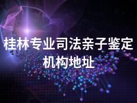 桂林专业司法亲子鉴定机构地址