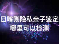 日喀则隐私亲子鉴定哪里可以检测