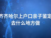 齐齐哈尔上户口亲子鉴定去什么地方做