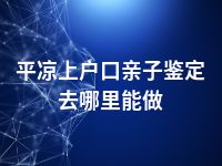 平凉上户口亲子鉴定去哪里能做