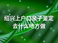 绍兴上户口亲子鉴定去什么地方做