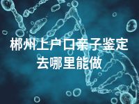 郴州上户口亲子鉴定去哪里能做