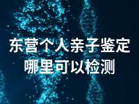 东营个人亲子鉴定哪里可以检测