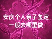 安庆个人亲子鉴定一般去哪里做