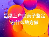 吕梁上户口亲子鉴定去什么地方做