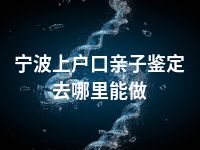 宁波上户口亲子鉴定去哪里能做