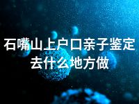 石嘴山上户口亲子鉴定去什么地方做