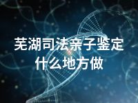 芜湖司法亲子鉴定什么地方做