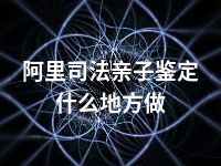 阿里司法亲子鉴定什么地方做