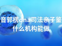 巴音郭楞dna司法亲子鉴定什么机构能做